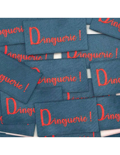 Set di 5 etichette tessute da cucire Dinguerie 2