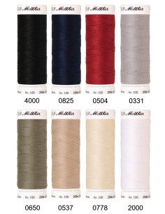 Set di 8 fili da cucito in poliestere 200m Mettler ® 2