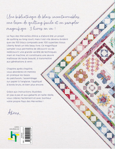 Libro 1 quilt, 100 blocchi - Alice nel paese delle meraviglie