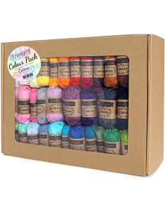 Confezione di 109 mini gomitoli Scheepjes Catona Colour Pack