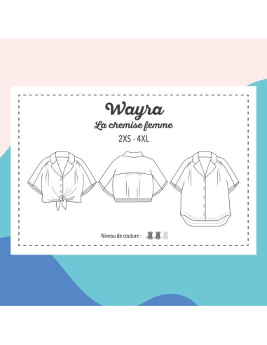 Modello di camicia Wayra - Modelli Marmaï