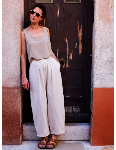 Modello di pantaloni, wide leg o barrel Inti - Marmaï Patterns
