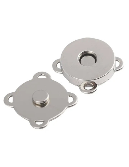 Bottoni a pressione magnetici da cucire 18 mm - Argento