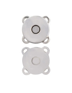 Bottoni a pressione magnetici da cucire 18 mm - Argento 2