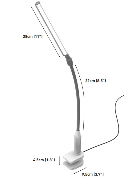 Lampada con morsetto UnoPro Daylight