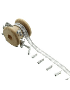 Gallone pompon lurex - Argento