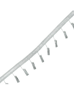 Gallone pompon lurex - Argento 2