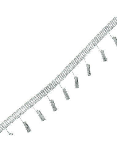 Gallone pompon lurex - Argento