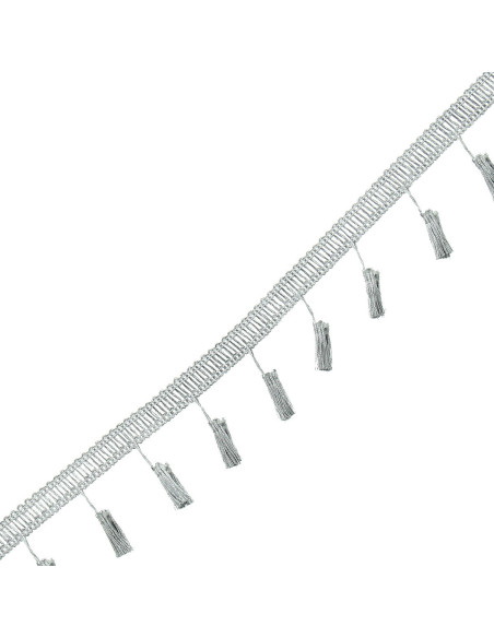Gallone pompon lurex - Argento