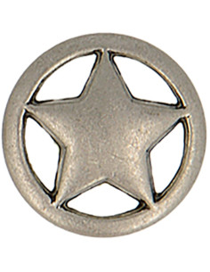 Pulsante stella metallo - Acciaio