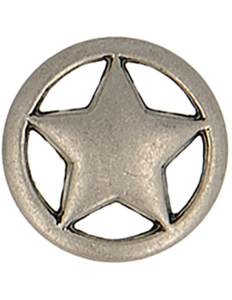 Pulsante stella metallo - Acciaio