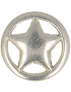 Pulsante stella metallo - Argento
