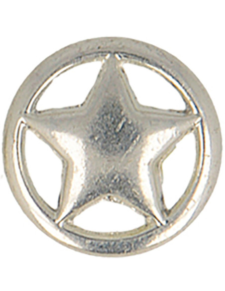 Pulsante stella metallo - Argento