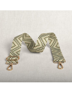 Tracolla a zig zag con moschettoni - Verde