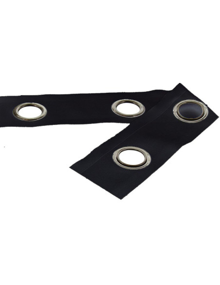 Fascia con occhielli canna di fucile - Nero