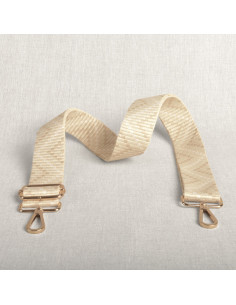 Tracolla a zig zag con moschettoni - Avorio