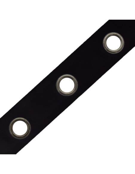 Fascia con occhielli canna di fucile - Nero