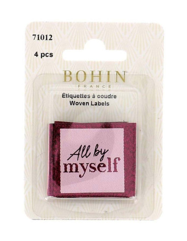 Set di 4 etichette da cucire - All by myself