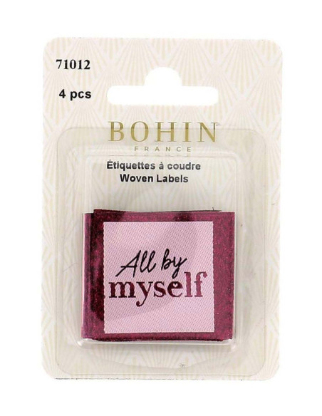 Set di 4 etichette da cucire - All by myself