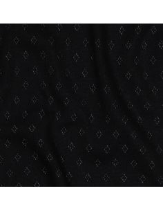 Tessuto jersey a maglia traforata - Nero