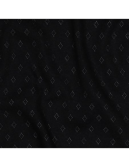 Tessuto jersey a maglia traforata - Nero