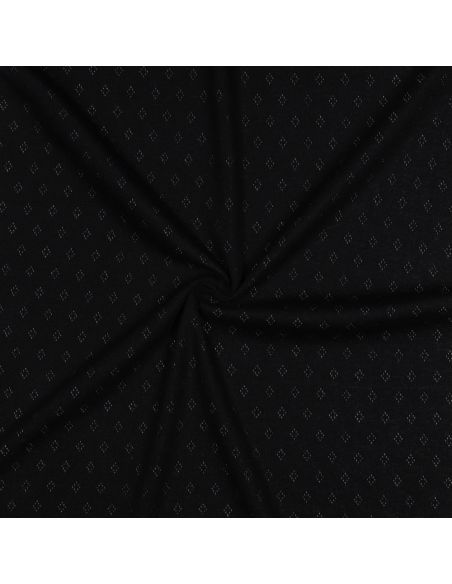 Tessuto jersey a maglia traforata - Nero