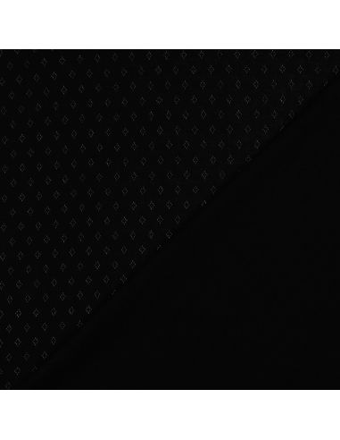Tessuto jersey a maglia traforata - Nero