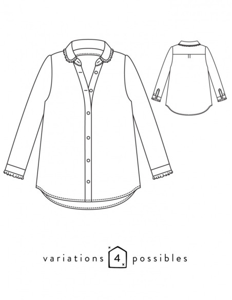 Modello di camicia Liseron - Atelier Scämmit