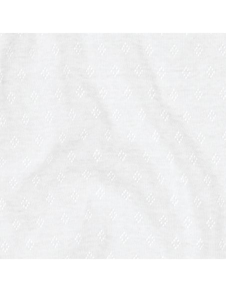 Tessuto jersey a maglia pointelle - Bianco