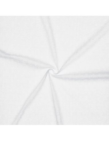 Tessuto jersey a maglia pointelle - Bianco
