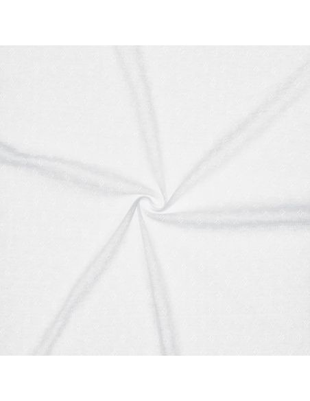 Tessuto jersey a maglia pointelle - Bianco