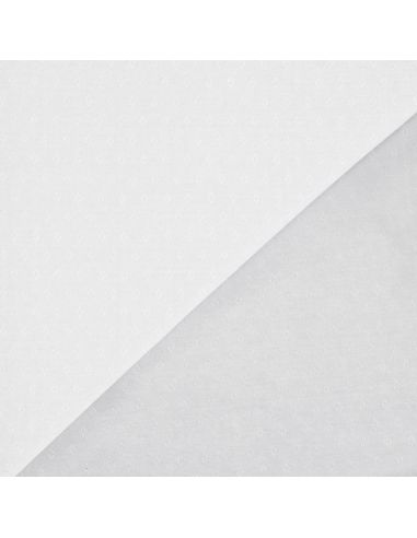 Tessuto jersey a maglia pointelle - Bianco