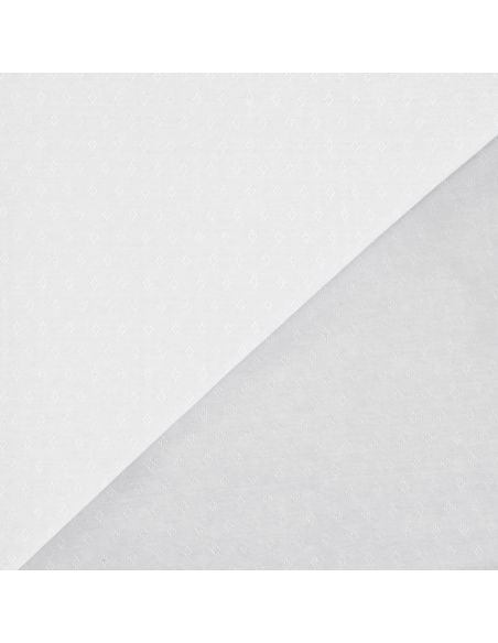 Tessuto jersey a maglia pointelle - Bianco