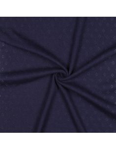 Tessuto jersey a maglia traforata - Blu marino 2