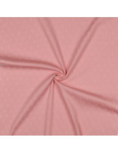 Tessuto jersey a maglia traforata - Rosa