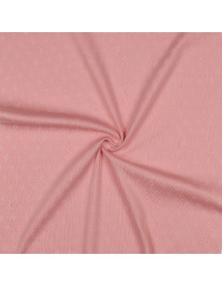 Tessuto jersey a maglia traforata - Rosa