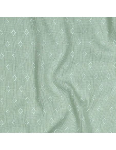 Tessuto jersey a maglia pointelle - Menta
