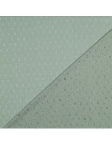 Tessuto jersey a maglia pointelle - Menta