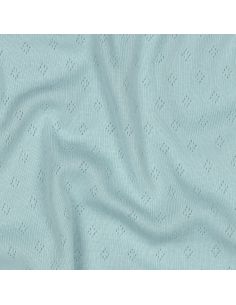 Tessuto jersey a maglia pointelle - Azzurro chiaro
