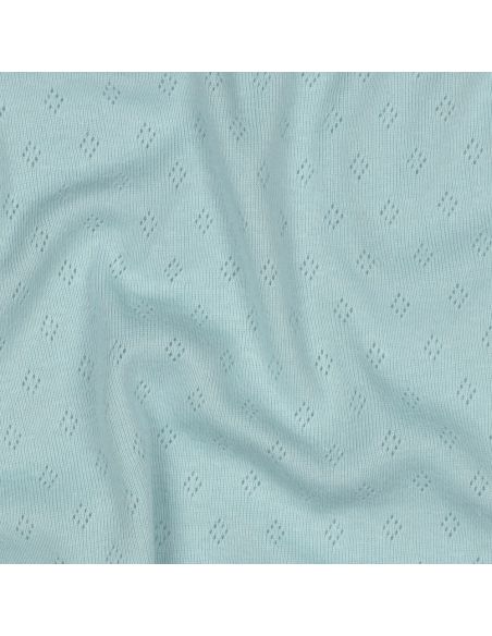Tessuto jersey a maglia pointelle - Azzurro chiaro