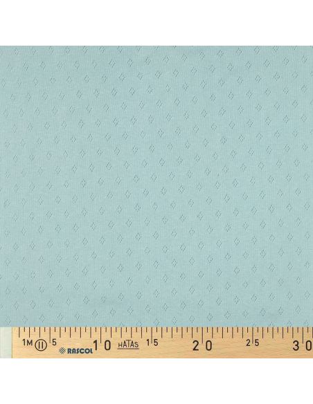 Tessuto jersey a maglia pointelle - Azzurro chiaro