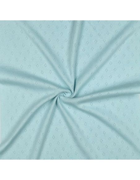 Tessuto jersey a maglia pointelle - Azzurro chiaro