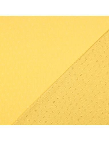 Tessuto jersey a maglia traforata - Giallo chiaro