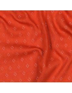 Tessuto jersey a maglia pointelle - Mattone