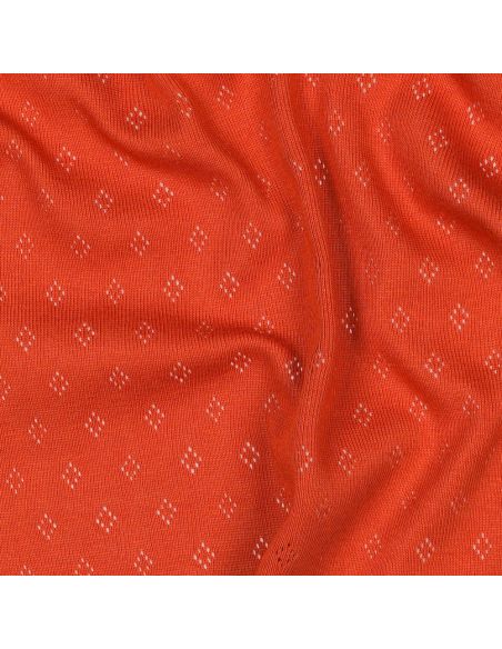 Tessuto jersey a maglia pointelle - Mattone