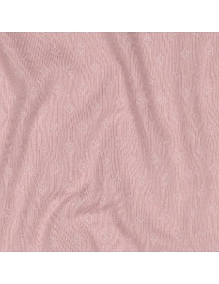 Tessuto jersey a maglia pointelle - Rosa antico