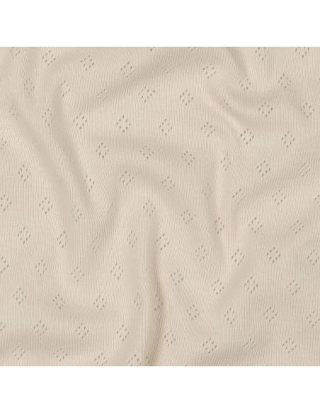 Tessuto jersey a maglia pointelle - Beige