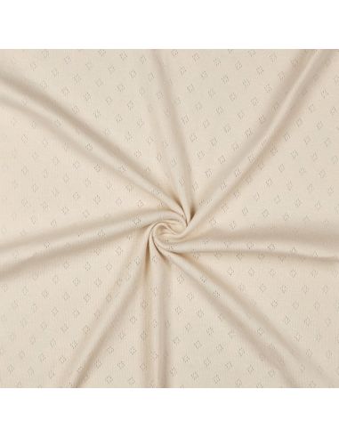 Tessuto jersey a maglia pointelle - Beige