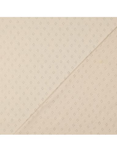 Tessuto jersey a maglia pointelle - Beige