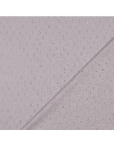 Tessuto jersey a maglia pointelle - Lilla